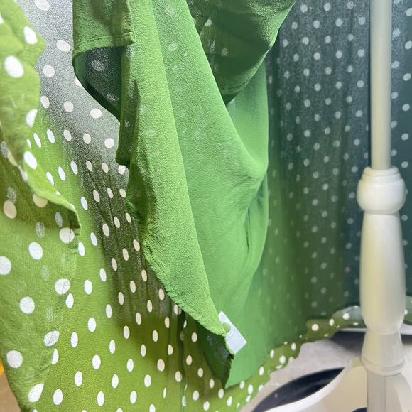 Reformation Edamame Green Carolena Polka Dot Midi Dress size 12 women - Picture 12 of 16